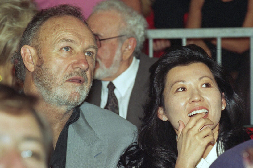 Gene Hackman and Betsy Arakawa attending a public event together.